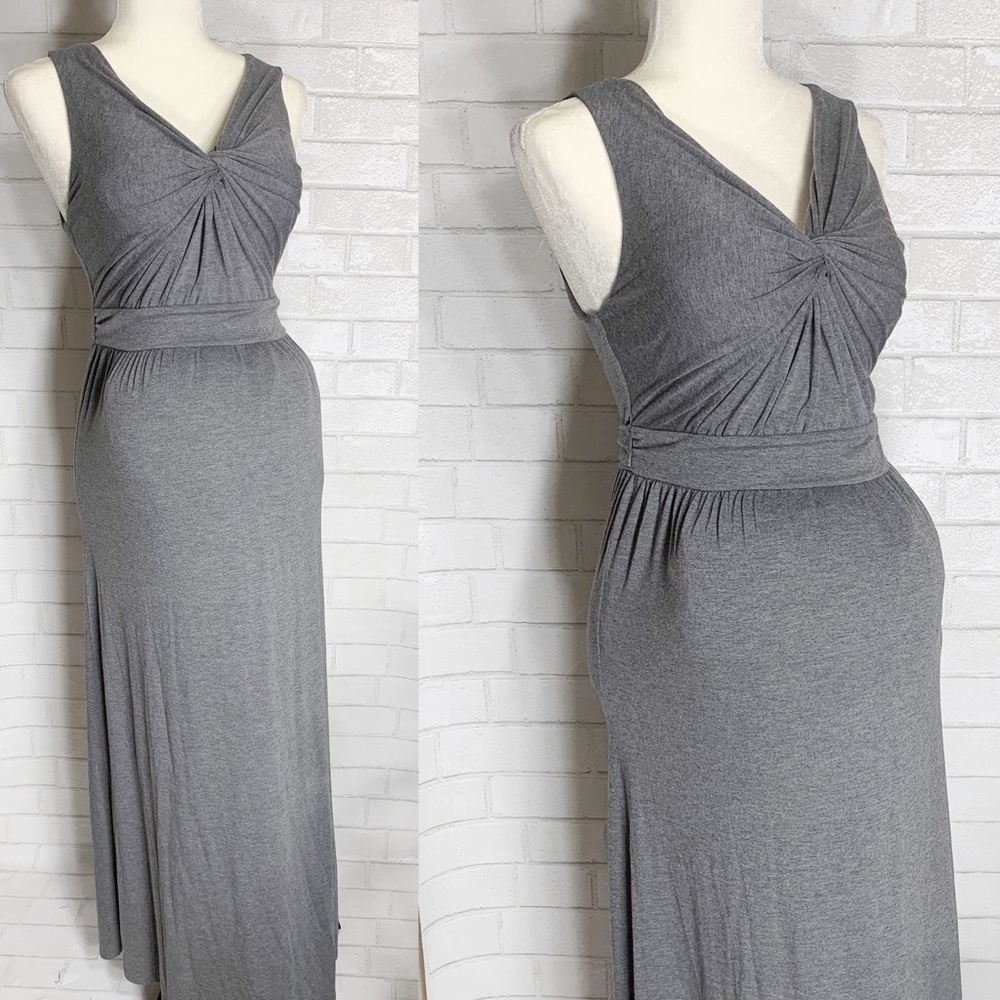 Motherhood Maternity long gray dress